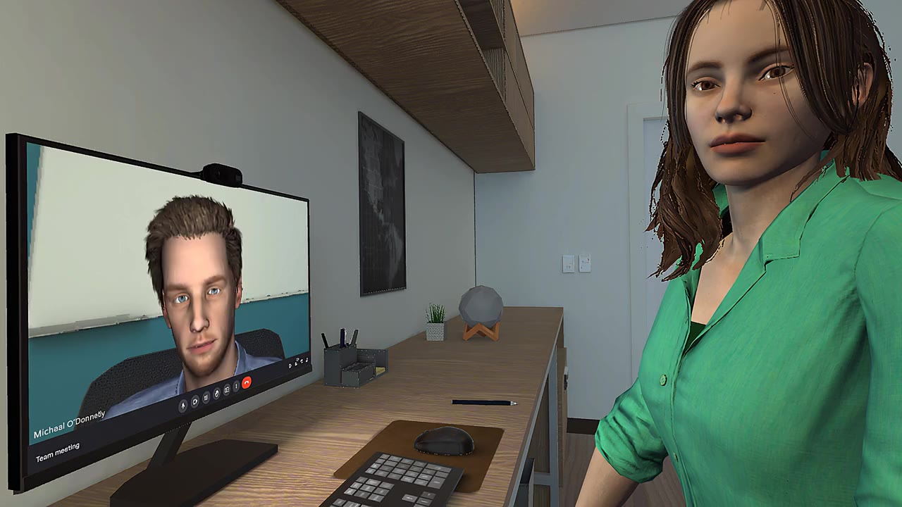 A home-office video call from the Google DEI scenarios.