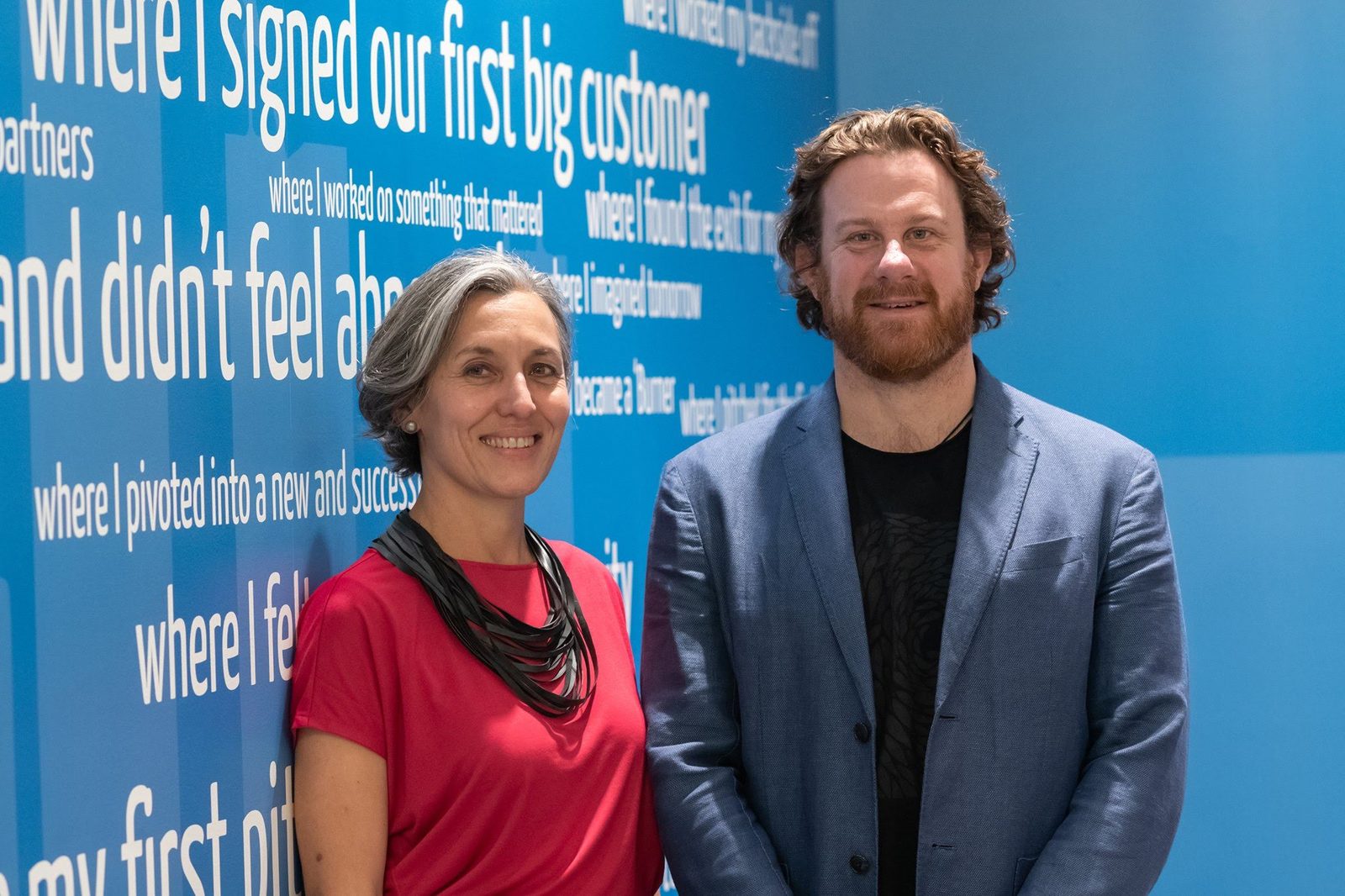 Leonie Sanderson and Simon Lowe together at an Ageing Revolution event