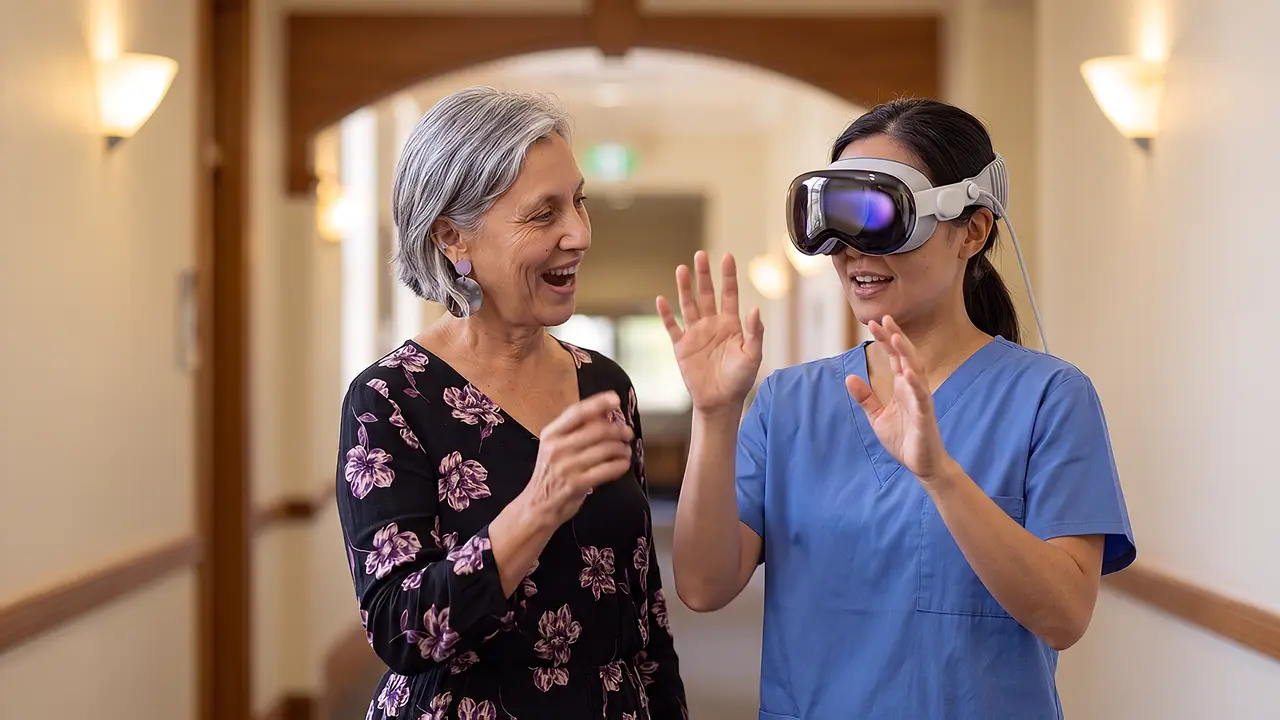 A ward scenario for practising conversation.