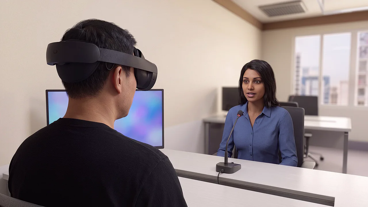 A tester asks the AI a question.