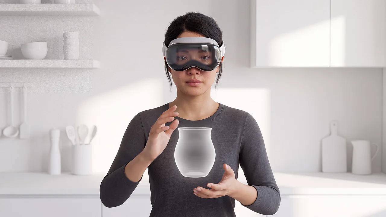 The kitchen form, shaped by hand in the headset. A rapid prototyping scenario for fast builds, from idea to working product.
